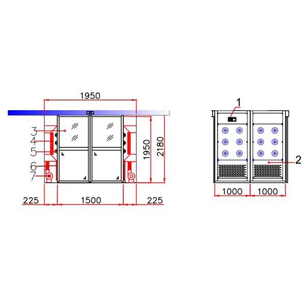 Industrial Goods Air Shower with Auto Sliding Doors | 1500W Fan, 0.3µm HEPA Filter | Dust-Free Transfer