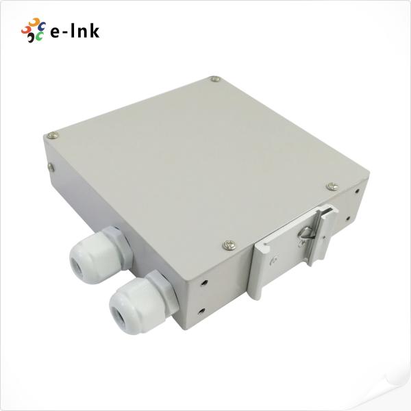 Caixa de junção de fibras DIN-Rail de 6 portas - Durável, compatível com FC/SC/ST/LC, junção de 12 fibras