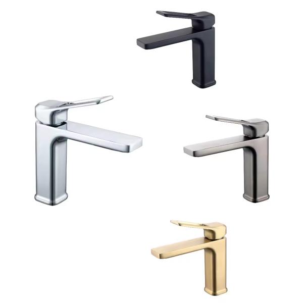 Deck Mounted Tap Bathroom Basin Sink Brass Faucet for Bath Room