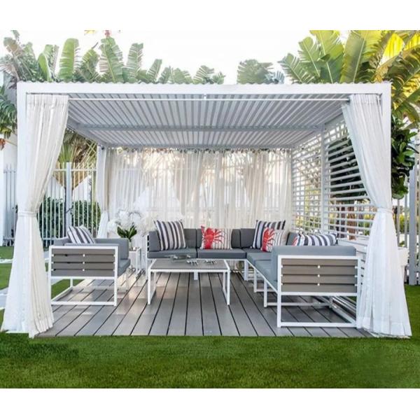 Aluminum Retractable Pergola Villa Garden Leisure Shade Outdoor Pavilion
