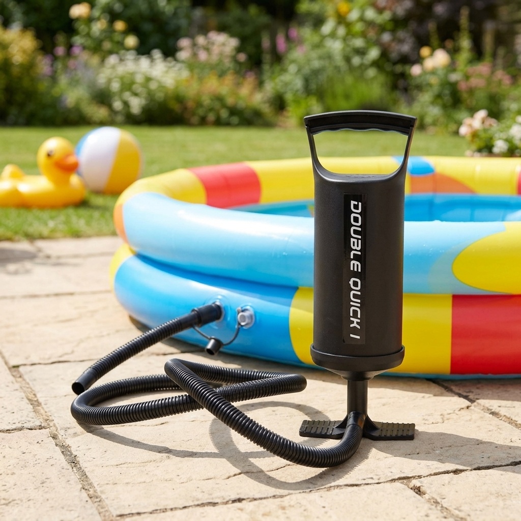 12-inch Two-Way Plastic Manual Outdoor Portable Hand Pump for Swimming Pools Swim Rings Inflatable Beds