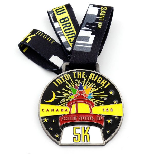 Design Your Own Custom Sport Medal – 3D Zinc Alloy with Gold UV Printing for Marathon, Graduation & Awards
