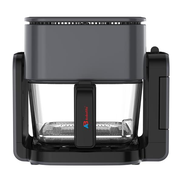 2 in 1 Air Fryer 4L with Grill Pan PTFE Non Stick Visible Glass Window