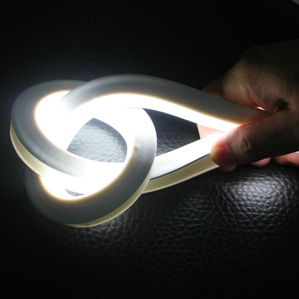 Luz à prova d'água 24v, de fibra de neão LED branca e fria, com faixa flexível de neão LED IP68