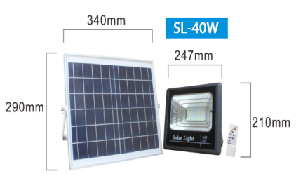 Die Cast Aluminium 40W 6h Solar Outdoor Flood Lights
