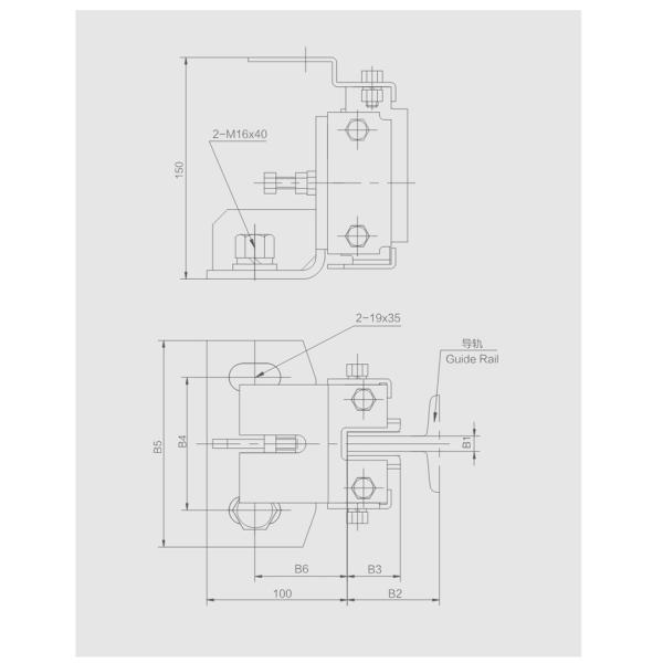 Sliding Guide Shoe For Cabin Of Passenger Elevator Spare Parts Elevator
