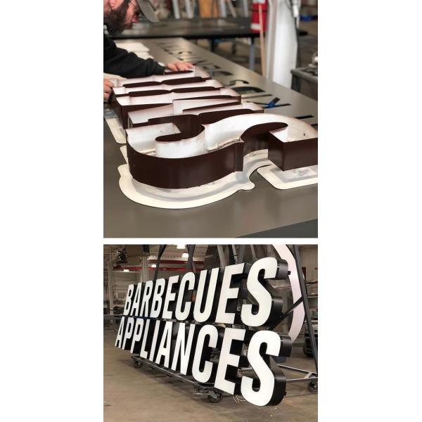 Акриловое 3d привело катушку крышки отделки алюминия доски 0.8mm знака дисплея плоскую алюминиевую