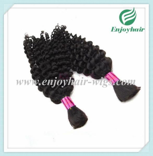 Peruvian 5A virgin remy hair bulk ,natural color, deep curly style 10''-26''length hair