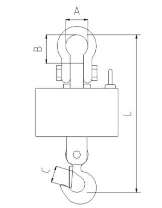 Digital Crane Weighing Scales , Wireless Weighing Hook Scale 5-50 Ton Stable