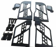 Car steel tube half door for Jeep Wrangler JK 2007+ Offroad parts 2 door 4 door , JK Tubular Doors with Mirror