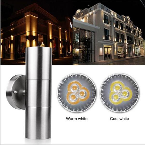 Stainless Steel Outdoor Twin-head LED Wall Light 6W 10W AC220V 3 years warranty