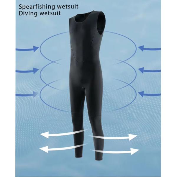 Traje de neopreno transpirable para hombre de 3 mm, chaleco de buceo personalizado y ligero