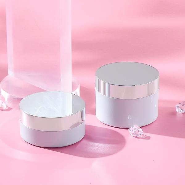 50ml Clear Plastic Cosmetic Cream Jar with Flip Lid