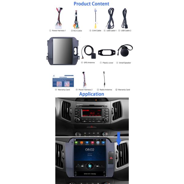 Android 7.1 Kia Car Stereo Quad Core Для поддержки KIA Sportage 2011-2017 годов