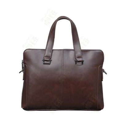 Avocat en cuir véritable Briefcase For Men d'affaires d'ordinateur portable de cru imperméable de sac