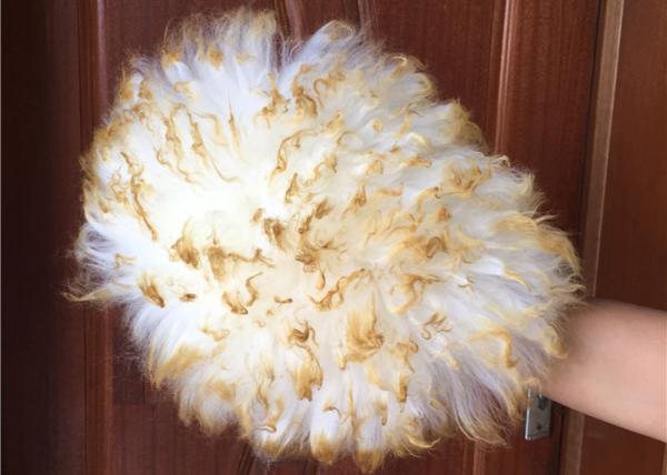 Luva vermelha amarela da lavagem de carros de lãs do Merino, luvas da limpeza do carro da pele de carneiro com absorção alta