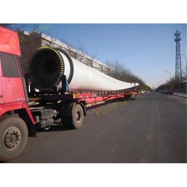 43 - 56 Meters Extendable Lowboy Trailer For Hydraulic Steering Wind Blade Carry