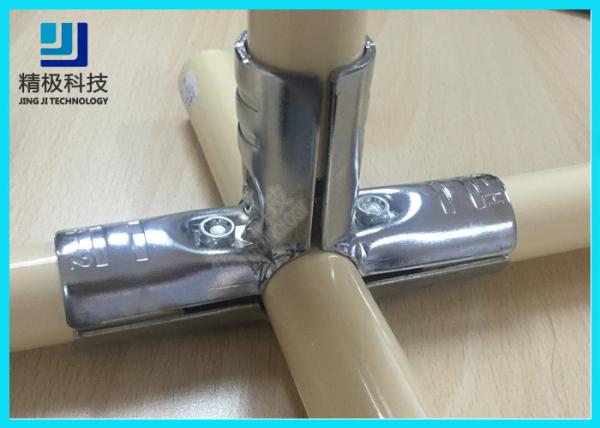 T Shape Vertical Metal Joint Chroming Connector For Industrial Stage HJ-3D
