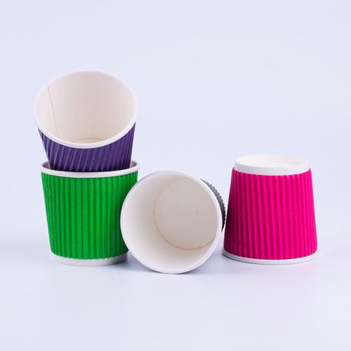 Brown Corrugated Biodegradable Paper Cups 14oz hot drink coffee cup
