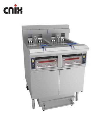 28.6kw double réservoir grande capacité électrique friteuse ouverte 26L*2