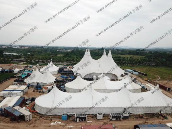 Luxury White Membrance Structure Outdoor Circus Tent In Shopping Center / Mall / Plaza
