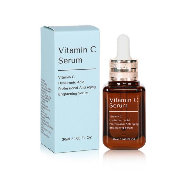 Suero facial reparador antiedad, iluminador e hidratante con vitamina C orgánico al por mayor para el cuidado de la piel