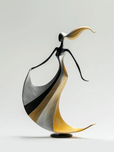 NextTOP Simples Glamour Silhueta Dançante Escultura de Metal Hotel Villa Showpiece