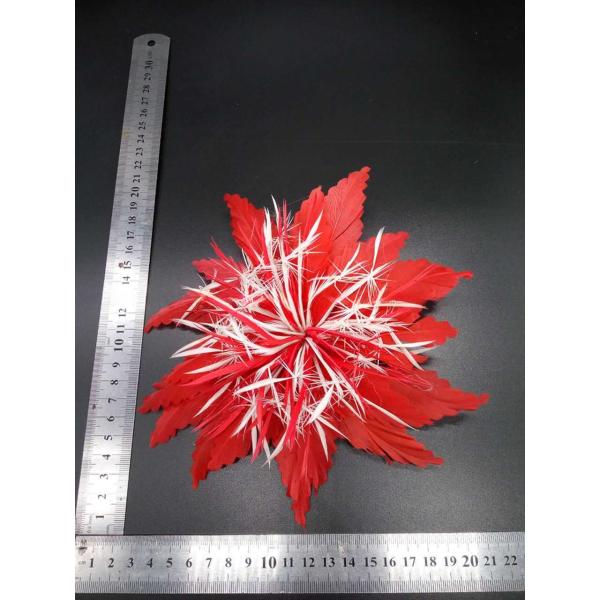 Wire Accessory for Floral Arrangements on Dyed Pattern Goose Feather Flower Mount