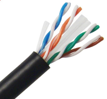 Outdoor UTP CAT6 Network Cable 23 AWG Soild Copper Conductor UV-PE Jacket