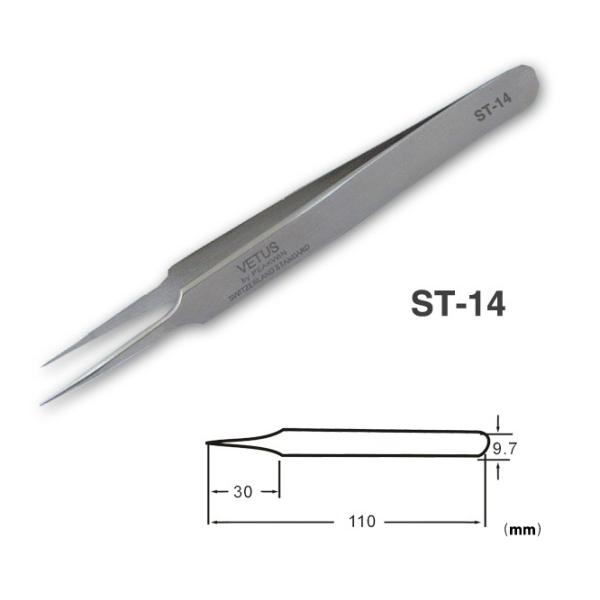 Del metal del color pinzas de acero inoxidables de la precisión segura de las herramientas VETUS del ESD no