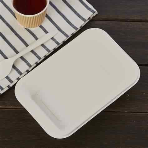 Eco-Friendly Wholesale Bio Disposable Sugarcane Food Container Snack Cookie Fruit Rectangular Plates