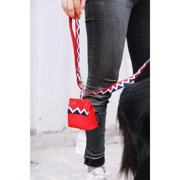 Pink Red Hands Free Full Dog Poop Bag Holder Outdoor Dog Waste Bag Dispenser