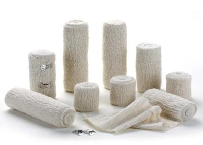 Disposable Medical Bandage Natural Color Elastic Crepe Bandage, cotton,  spandex