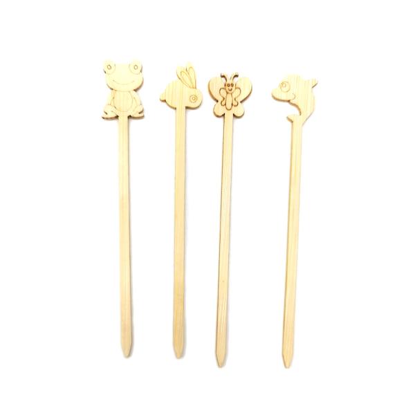 Customized Disposable Sandwich Bamboo Food Picks For Olive