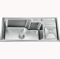 Le chrome nickellent les éviers de cuisine simples de la cuvette solides solubles avec l'anti corrosion d'égouttoir