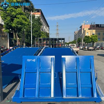10T-10M Customized Blue Loading And Unloading Goods Hydraulic Dock Ramp Product Details