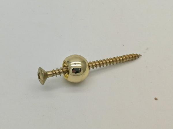 Gold Plated Spherical Zamak Material Coffin Screw Accessories Durable ZS10