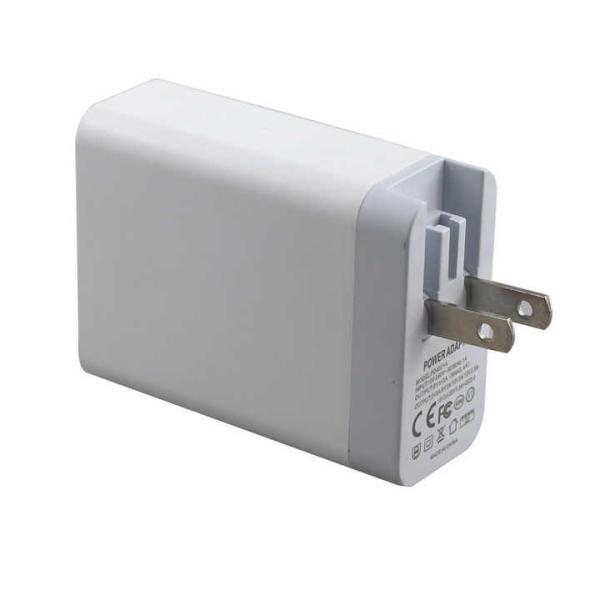 US Plug 2-Port Wall Charger – 45W Fast Charging Adapter with USB-C and USB-A Output for Phone, Tablet, Laptop, Home & Travel Use