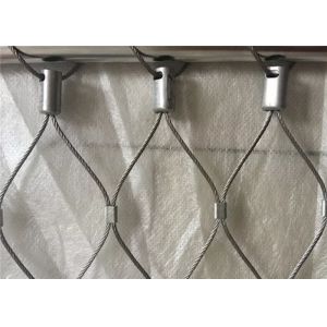 7x7 Stainless Steel Rope Mesh Netting 2mm Steel Rope Mesh Netting For Elevated Walkway Railing