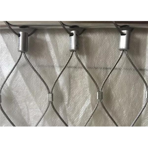 7x7 Stainless Steel Rope Mesh Netting 2mm Steel Rope Mesh Netting For Elevated Walkway Railing