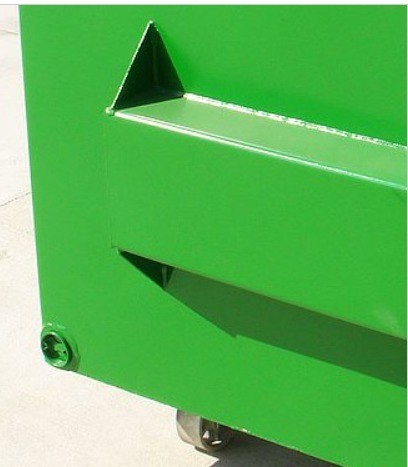 Customized Outdoor Front Lift Bin 5-6mm Floor Industrial Steel Waste Skip Bin With Door