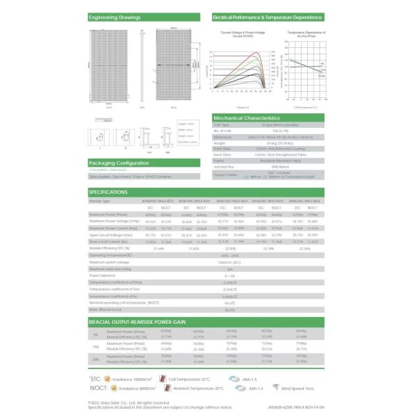 605W 610W Jinko Solar Panel 625W Warehouse All Black Mono Solar Panels