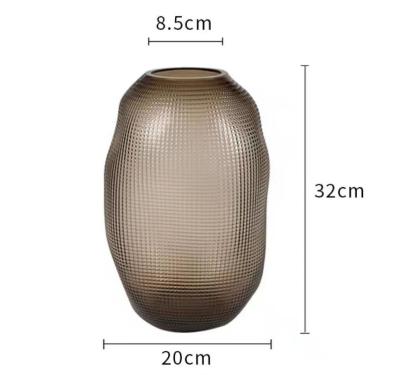 H32CM Modern Kitchen Display Crystal Glass Vase With Stylish Design