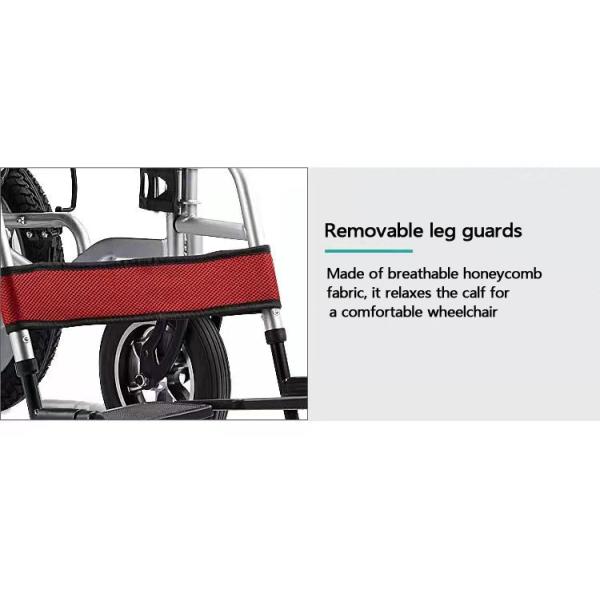 Reinforced Lightweight Foldable Electric Wheelchair Chromed Steel Multi Functional