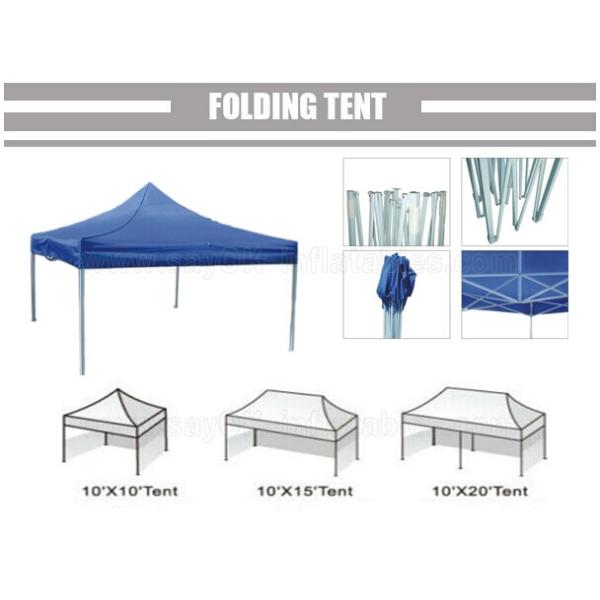 L6m x W3m Gazebo Folding Tent Canopy Sun-resistant With 3 Sidewalls Iron Frames