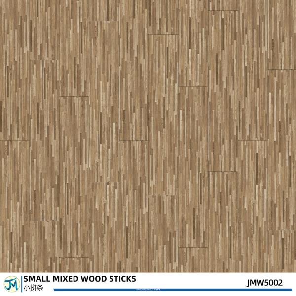 PVC Self Adhesive Small Mixed Wood Effect Sticky Floor Tiles Plank 6inches X 36 Inches