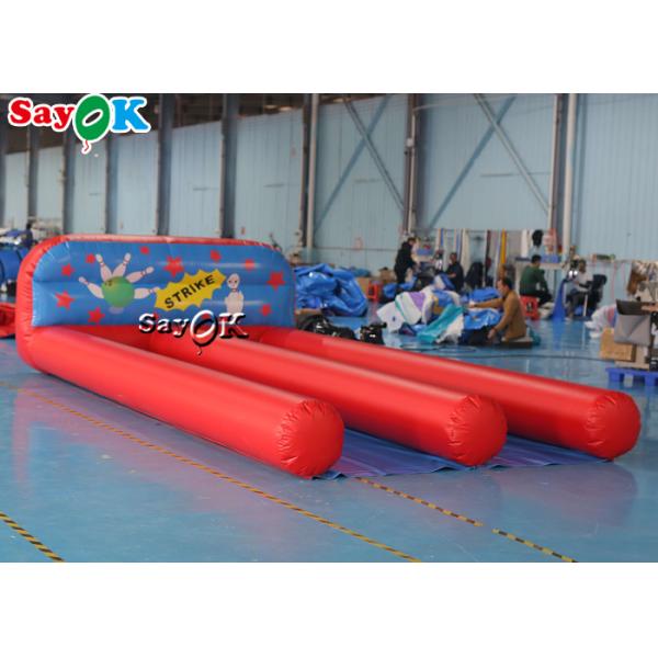 PVC Inflatable Bowling Alley 19.69*9.84ft Outdoor Bowling Carnival Game