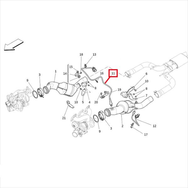 For Maserati Quattroporte M156 Ghibli M157 Levante M161 Front Lambda Sensor Right Front Oxygen Sensor OEM 670009075 0258027100
