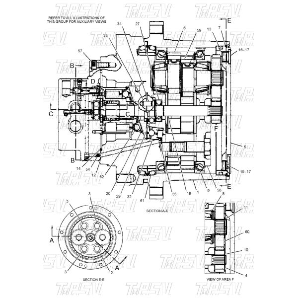Carrier Assy Reducer E305.5 Excavator Travel RV Gear Assy