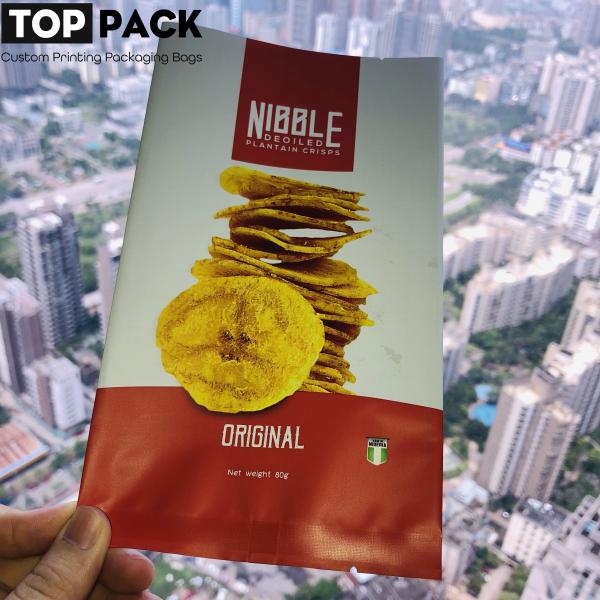 Disposable Food Packaging Pouch Potato Chip Bag Packaging Back Seal